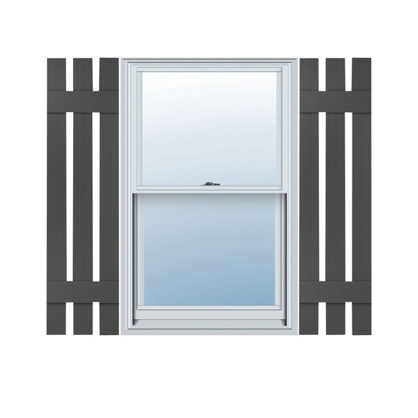 Ekena Millwork Lifetime Vinyl, TailorMade 3 Board Spaced (2 Batten), Board-n-Batten, Shutter Loks, LS3C12X04600TG, PR LS3C12X04600TG - main